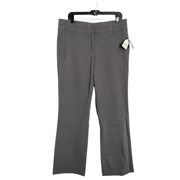 HALO Dress Casual Pants Womens 12 Gray Stretch Staight Leg High Rise - Picture 1 of 7